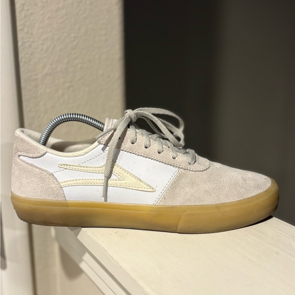 Lakai Manchester WHITE/GLOW IN THE DARK SUEDE Men’s Size 9 - Picture 2 of 10